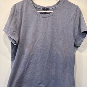 gap thin striped navy blue cotton/spandex casual t shirt